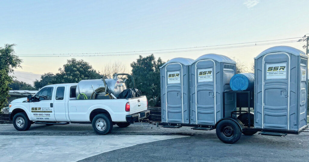 Portable restrooms for agriculture